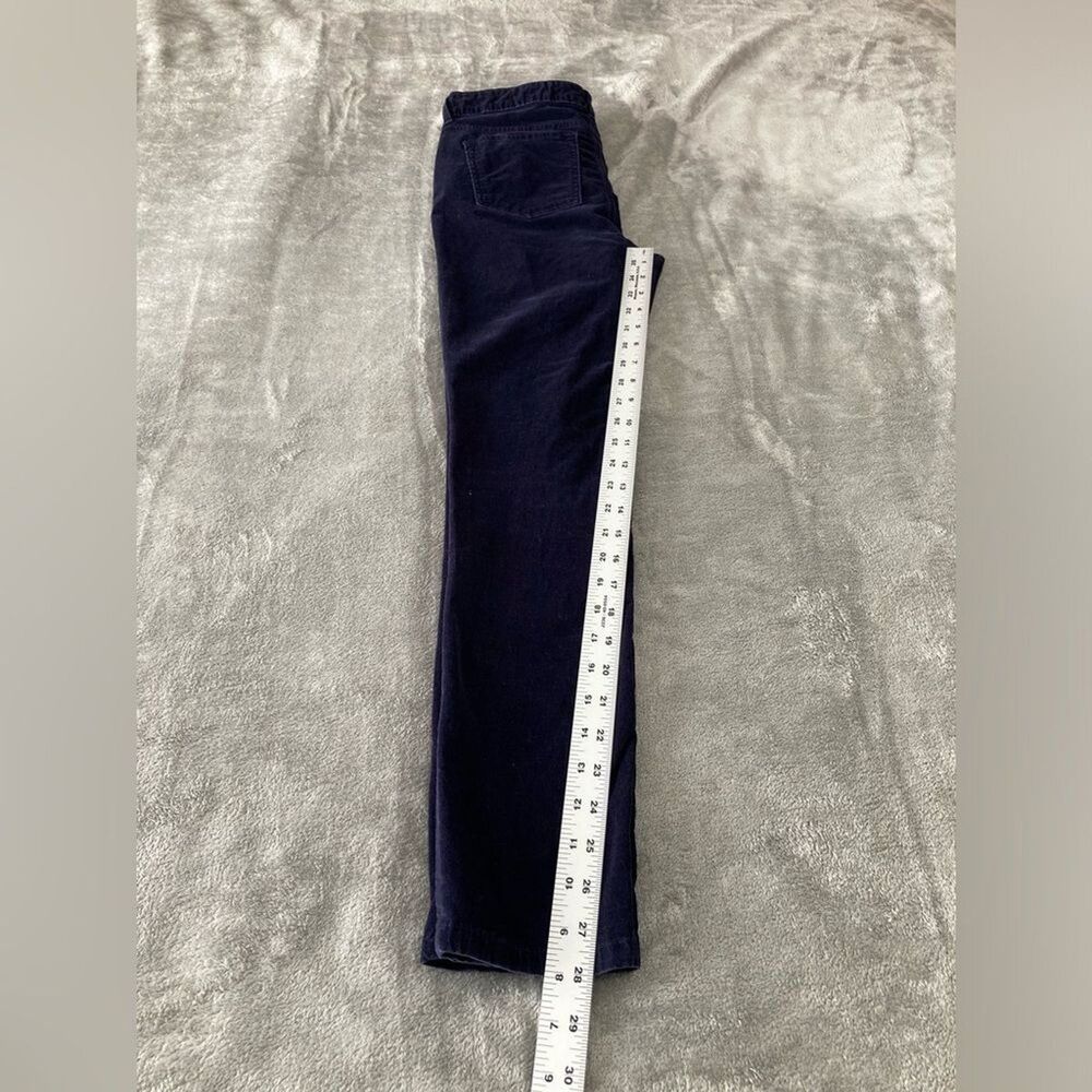 Crown & Ivy Skinny Corduroy Pants Womens 4 Blue Ankle Preppy Casual - Picture 10 of 11